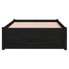vidaXL Massivholzbett ohne Matratze Schwarz 75x190 cm