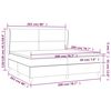 vidaXL Boxspringbett mit Matratze Dunkelgrau 200x200 cm Stoff