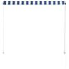 vidaXL Einziehbare Markise 100&times;150 cm Blau und Wei&szlig;