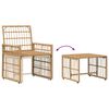 vidaXL Gartenm&ouml;bel Set 5 pcs Nat&uuml;rlich und Cremwei&szlig;