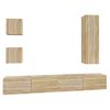 vidaXL 5-tlg. TV-Schrank-Set Sonoma-Eiche Holzwerkstoff