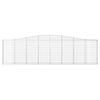 vidaXL Gabionen mit Hochbogen 4 Stk. 400x30x100/120cm Verzinktes Eisen