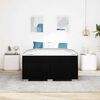 vidaXL Bettrahmen mit Matratze Schwarz 140 x 200 cm Stoff