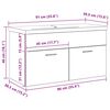 vidaXL Badezimmerschrank Schwarz Eichen-Optik 90 x 38,5 x 46 cm