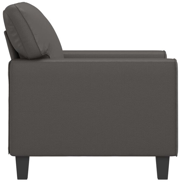vidaXL Sessel Grau 60 cm Kunstleder