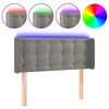 vidaXL LED Kopfteil Hellgrau 93x16x78/88 cm Samt