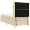 vidaXL Boxspringbett mit Matratze Dunkelgrau 90x190 cm Creme Stoff