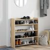 vidaXL Schuhregal Sonoma-Eiche 80x25x81 cm Holzwerkstoff