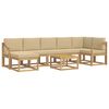 vidaXL Outdoor-Sofagarnitur 8 stk. Wei&szlig; und Beige Polyester