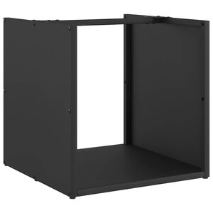 vidaXL Brennholzregal Schwarz 40x40x40 cm Kaltgewalzter Stahl