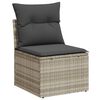 vidaXL Gartensofa-set mit Kissen 7 pcs Hellgrau Poly-Rattan