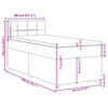 vidaXL Boxspringbett mit Matratze Dunkelgrau 80x200 cm Stoff