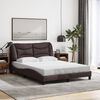vidaXL Bettgestell ohne Matratze "Hvar" Dunkelbraun 140x190 cm Stoff