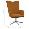 vidaXL Relaxsessel mit Hocker Braun Samt