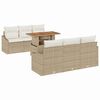 vidaXL Gartensofa-set 7 Stk. Beige und Creme