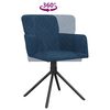 vidaXL Esszimmerst&uuml;hle 2 Stk. Drehbar Blau Samt