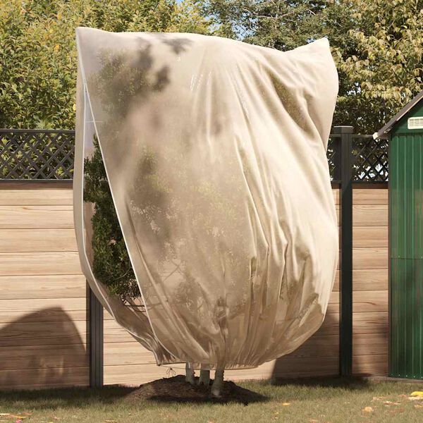 vidaXL Winterschutz fur Pflanzen Beige 2,4 x 2 m Vliesstoff