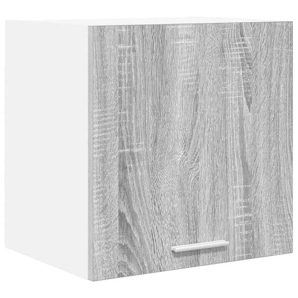 vidaXL H&auml;ngeschrank Grau Sonoma und Wei&szlig; 40 x 31 x 40 cm Holzwerkstoff