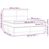 vidaXL Boxspringbett mit Matratze & LED Dunkelgrau 180x200 cm Samt