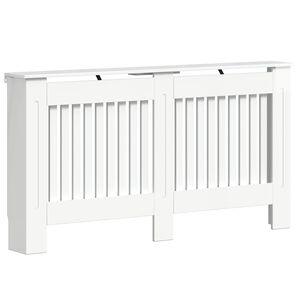 vidaXL Heizk&ouml;rperabdeckung Hochglanz Wei&szlig; 152 x 19 x 81,5 cm
