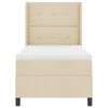vidaXL Boxspringbett mit Matratze Creme 200 x 100 cm Stoff