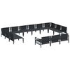 vidaXL Gartensofa-set mit Kissen 13 pcs Schwarz Stahl