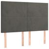 vidaXL Bettgestell ohne Matratze Dunkelgrau 140x200 cm Samt