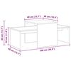 vidaXL Satztische Schwarz Eichen-Optik 100 x 48 x 40 cm Holzwerkstoff