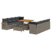 vidaXL Gartensofa-set 11 pcs Grau Poly-Rattan