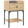 vidaXL Nachttische 2 Stk. Sonoma-Eiche 40,5x31x60 cm Holzwerkstoff