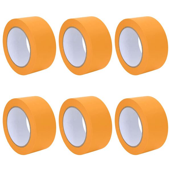 vidaXL Malerklebeb&auml;nder 6 pcs Gelb 50mm x 50m Papier