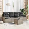 vidaXL Gartensofa-set Hellgrau Poly-Rattan