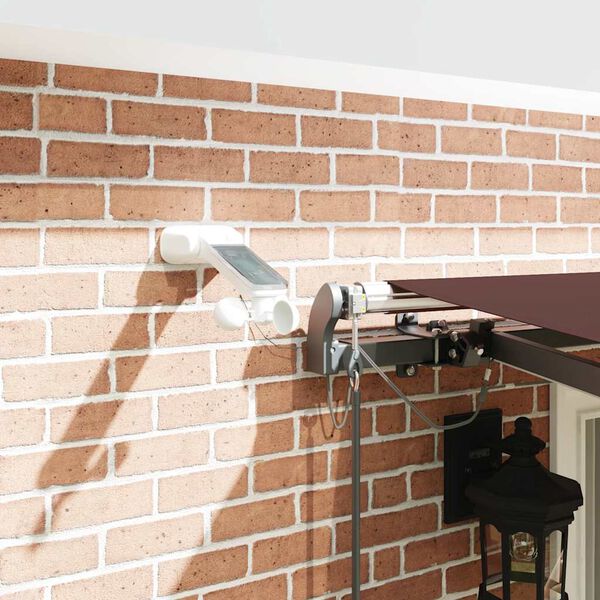 vidaXL Markise Automatisch mit LEDs Braun 400x300 cm