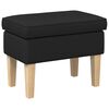 vidaXL Hocker Schwarz 55 x 35 x 41 cm Stoff