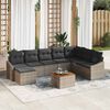 vidaXL Garten-Sofa-Set 9 pcs Grau