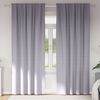 vidaXL Verdunkelungs-Vorh&auml;nge mit Ringen 2 pcs Metallic Grau
