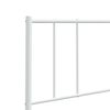 vidaXL Ersatz-Kopfteil Metall Wei&szlig; 135 cm