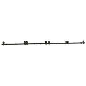 vidaXL Schiebet&uuml;rbeschlag-Set 366 cm Stahl Schwarz
