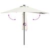 vidaXL Garten-Sonnenschirm Sand 294 x 150 x 223 cm Polyester und Stahl