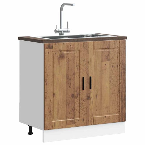 vidaXL Sp&uuml;lenunterschrank Porto Altholz-Optik 80x46x81,5 cm