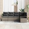 vidaXL Sofa Set 5 pcs Grau Poly-Rattan