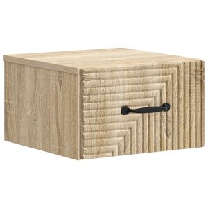 vidaXL Wandmontierter Nachttisch Sonoma-Eiche 34,5 x 33 x 20 cm