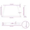 vidaXL Couchtischbeine V-Form 2 St&uuml;ck Naturstahl 60x(30-31,3) cm Stahl