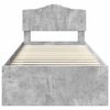 vidaXL Bettrahmen Beton Grau 100 x 200 cm Massives Kiefernholz