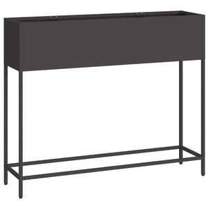 vidaXL Hochbeet Gartenpflanzer Schwarz 100 x 26 x 82 cm Stahl
