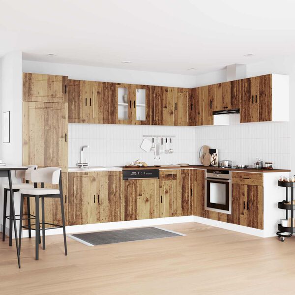 vidaXL Waschbecken-Unterschrank mit T&uuml;r Porto Braun 80 x 46 x 81.5 cm
