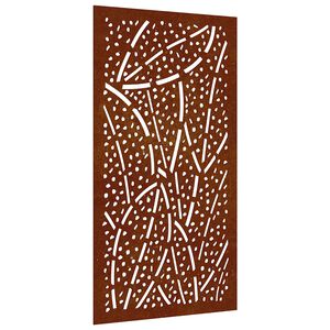 vidaXL Garten-Wanddeko 105x55 cm Cortenstahl Blatt-Design