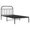 vidaXL Bettgestell mit Kopfteil Metall Schwarz 107x203 cm