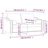 vidaXL 2-Sitzer-Sofa mit Kissen Weinrot 120 cm Stoff