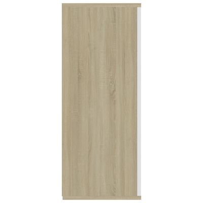 vidaXL Sideboard Weiß Sonoma-Eiche 105x30x75 cm Holzwerkstoff